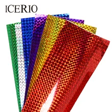ICERIO 6шт 10*20см Голографическая самоклеящаяся пленка флэш-ленты для вязания мушек приманка делая Материал металл Жесткий приманки мух Цвет наклейки