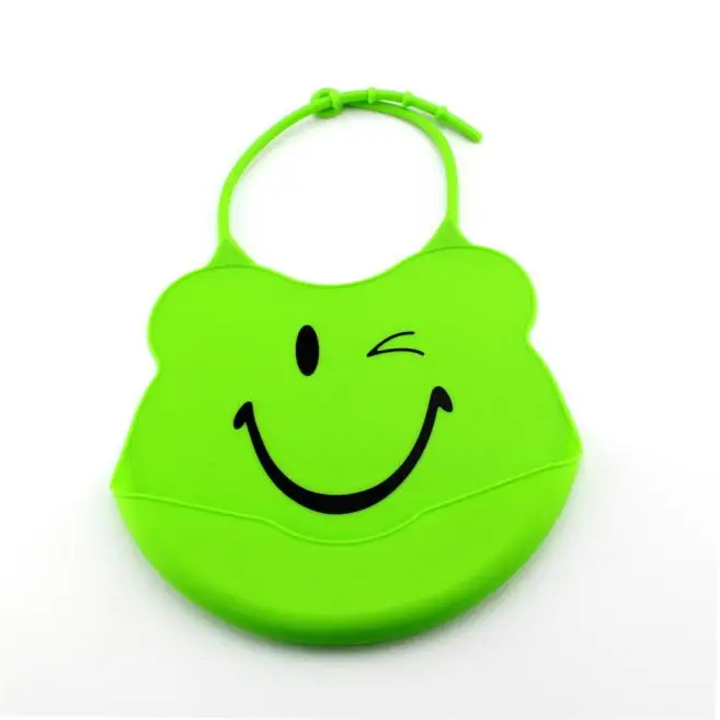 

Baby Bibs 1PC Cartoon Baby Skin Aprons Eat Solid Convenient Silicone Waterproofing Aprons Bib Children's Bibs #40