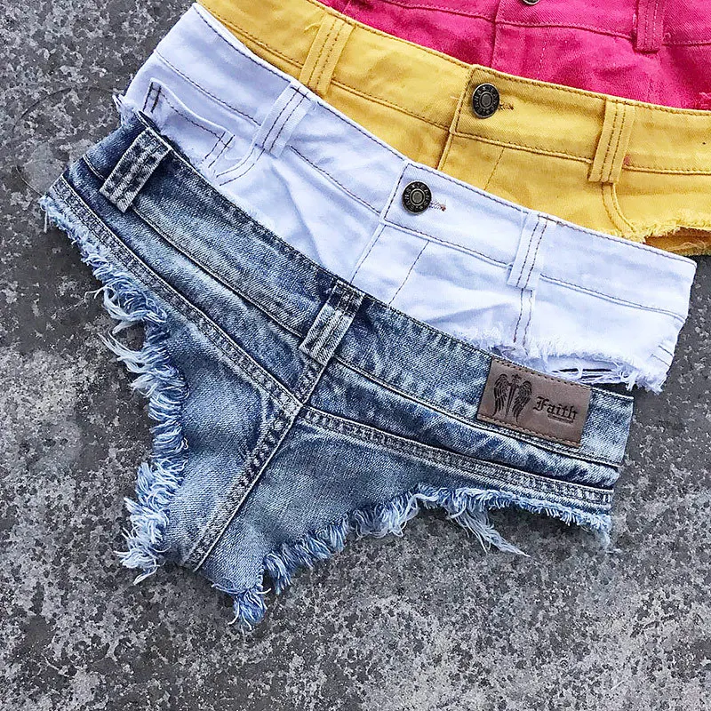 Plus Size XL Summer Tassel Denim Booty Shorts Women High Cut Thong Beach  Micro Mini Short Jeans Pole Dance Clubwear Sexy Panties From Beasy112,  $29.27