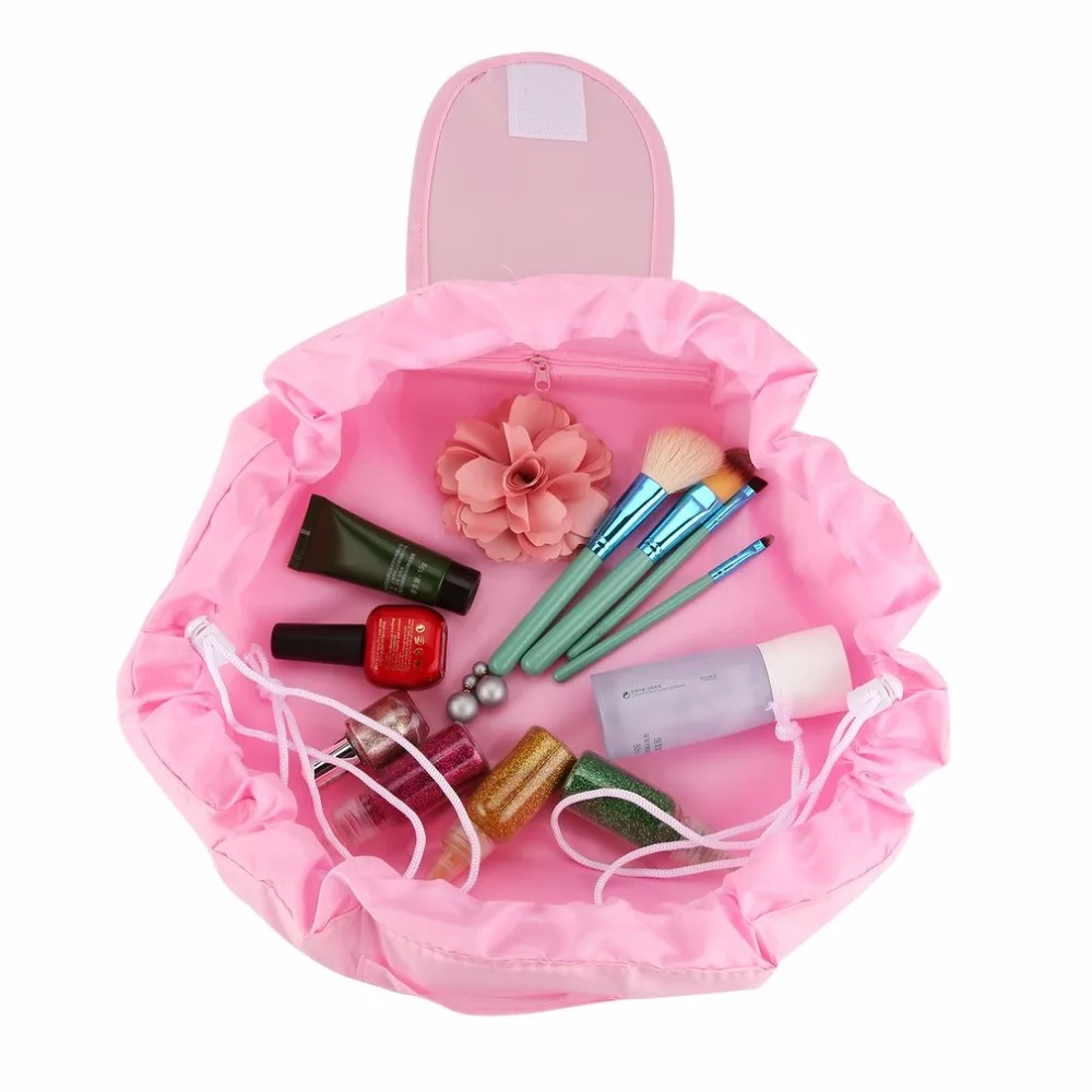 

Korean Fashion Waterproof Large Capacity Quick Drawstring Makeup Jewelry Storage Bag Women Travel Cosmetic Bag Toiletry Tool Kit