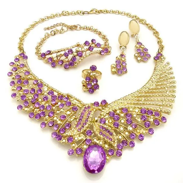 18k gold plated jodha akbar jewelry set 
