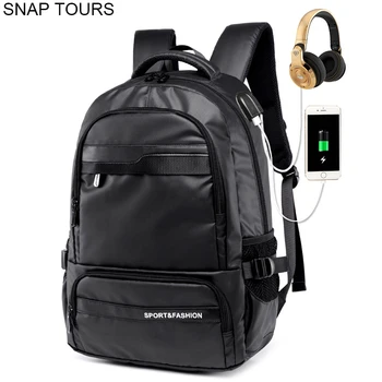 

SNAP TOURS 2019 Nylon Fabric Travel Backpack For Men Fashion USB Charging Laptop Backpack Man Urban Trip Notebook Bagpack