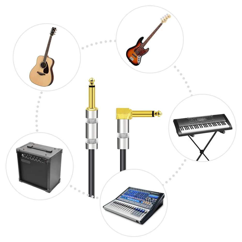 Из искусственной кожи пружинный кабель для электрогитары аудио кабель инструмент линия прямой поворот локоть аксессуары для гитары