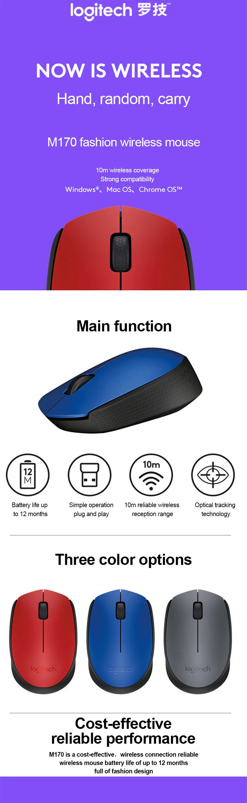 Logitech m170 wireless mouse