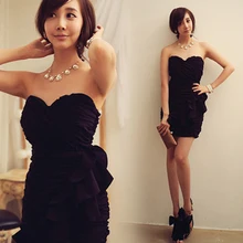 New style schwarz kurz kleid 2403 frauen Cocktailkleider größe 2-12