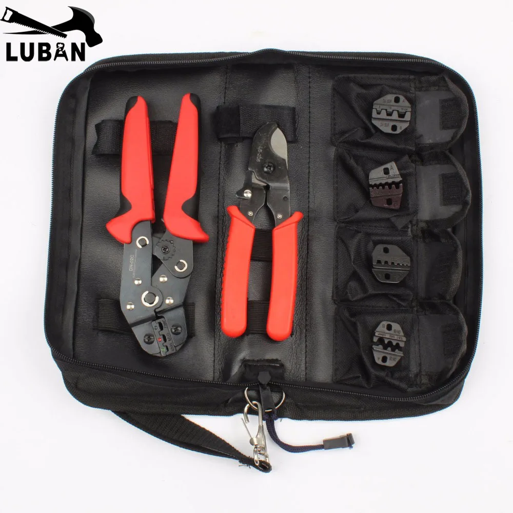 

Crimping Tool Set/kit DN-K02C with cable cutter,crimping plier replaceable crimping die sets/jaws,terminal hand tools,crimpers