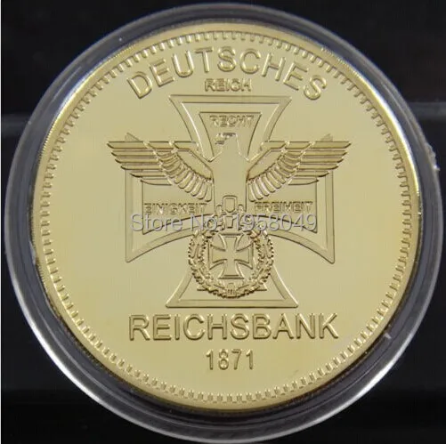 Factory Price 1871 Reichsbank Germany Coin 20pcs Lot Free Shipping Factory Price 1871 Reichsbank Germany Coin 20pcs Lot Free Shipping 999 Fine Gold Plated Richt Cross Metal