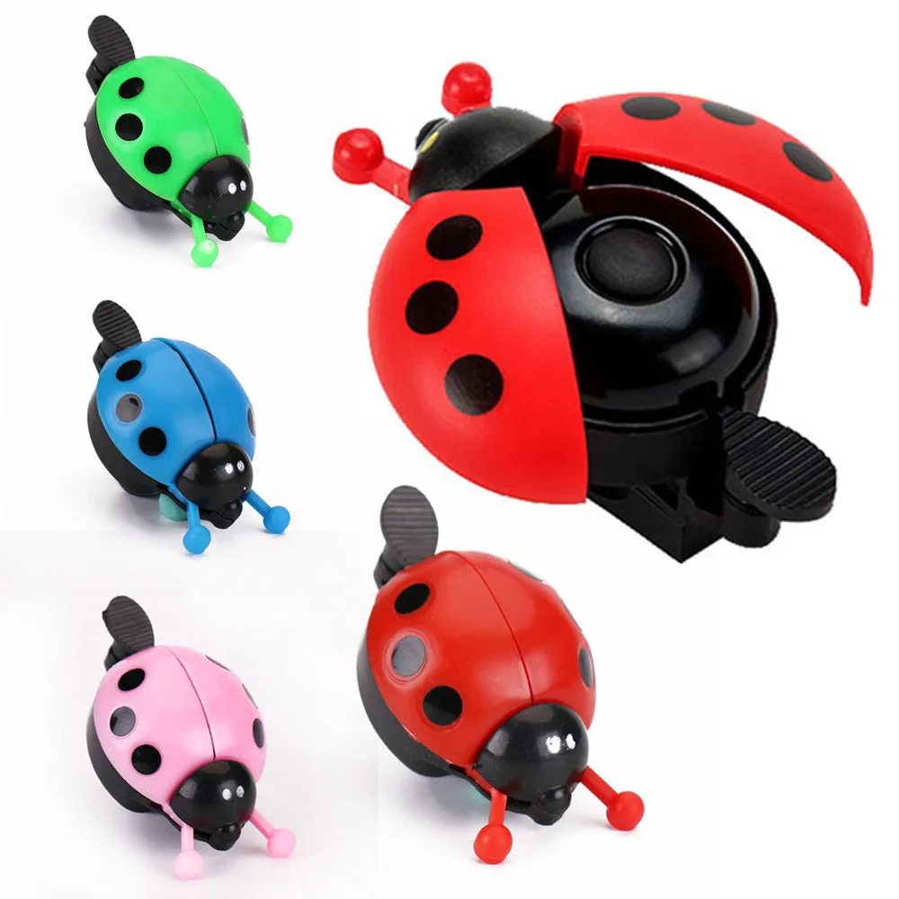 

Lovely Kid Beetle Ladybug Shaped Ring bicycle Bell For Cycling Bicycle Bike Ride Horn Alarm bike trumpet horn Wholesale