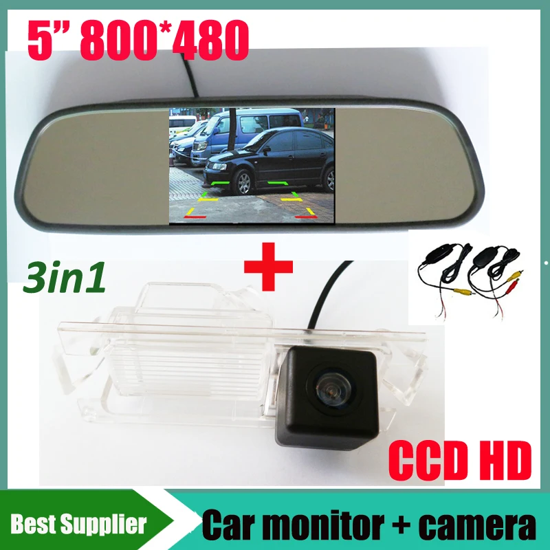 

CCD car rear view parking camera for Kia K2 Rio Hatchback Kia Ceed 2013 backup reverse camera with car monitor mirror TFT LCD