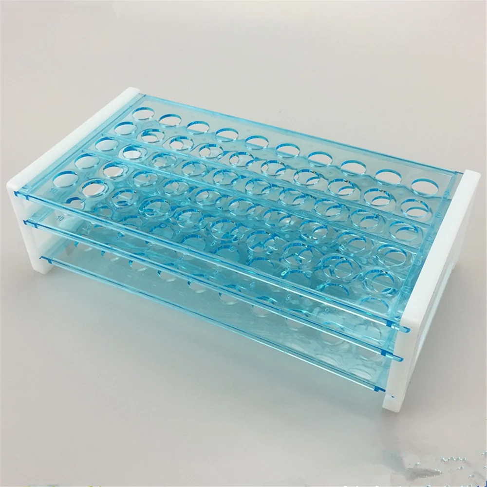 Portable Plastic Test Tube Rack Testing Tubes Holder Storage for Centrifuge Tubes 40 or 50 Holes