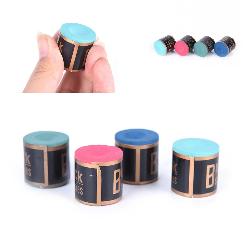 

2019 New 1PCS Billiard Chalks Pool Cue Stick Chalk Snooker Billiard accessories Wholesale 4 Colors