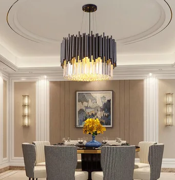 

Postmodern light luxury crystal living room chandelier High-end restaurant bedroom creative lighting lamps clothing store lamp