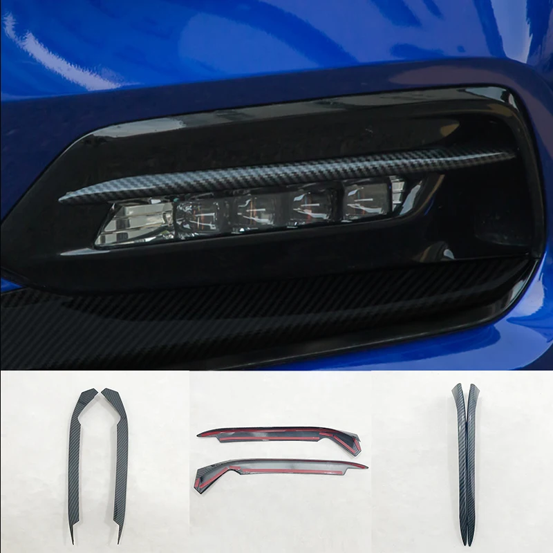 

ABS Carbon fibre For Honda Accord 10th 2018 2019 car Accessories Car front fog lamp eyebrow Decoration Cover Trim styling 2pcs