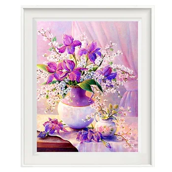 

Creative Diy full New Arts Crafts Needle Arts Diamond Painting Cross Stitch diamond flower vase stick diamond stitch sale