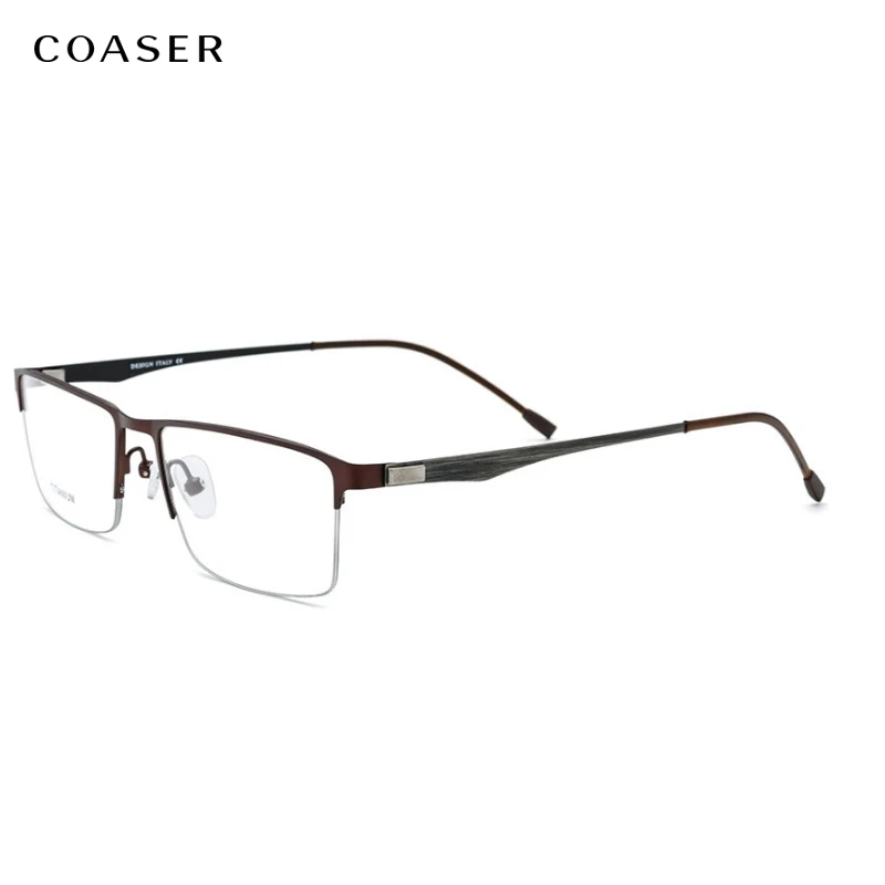 

Titanium glasses frame men Wide Square Optical eyeglasses myopia Eyewear eye spectacle frames for men's glasses transparent lens