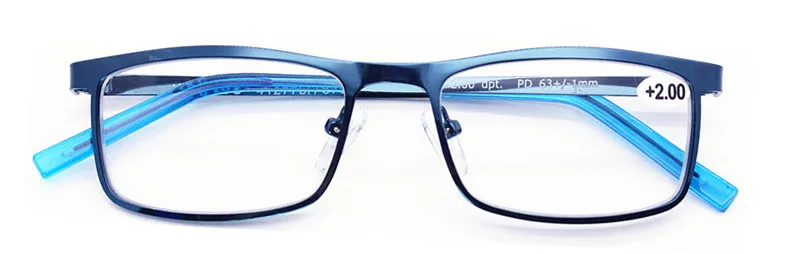 Брендовые дизайнерские женские очки для чтения PD63 Квадратные прозрачные очки из нержавеющей стали для пожилых мужчин Ochki Lentes De Lectura+ 1,5