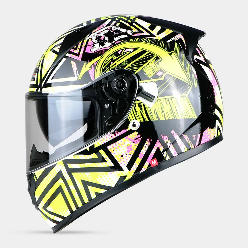 Бренд moto rcycle полный шлем для взрослых мужские cascos capacete мотоциклетный шлем moto cross шлемы с двойными линзами T129 - Цвет: 14