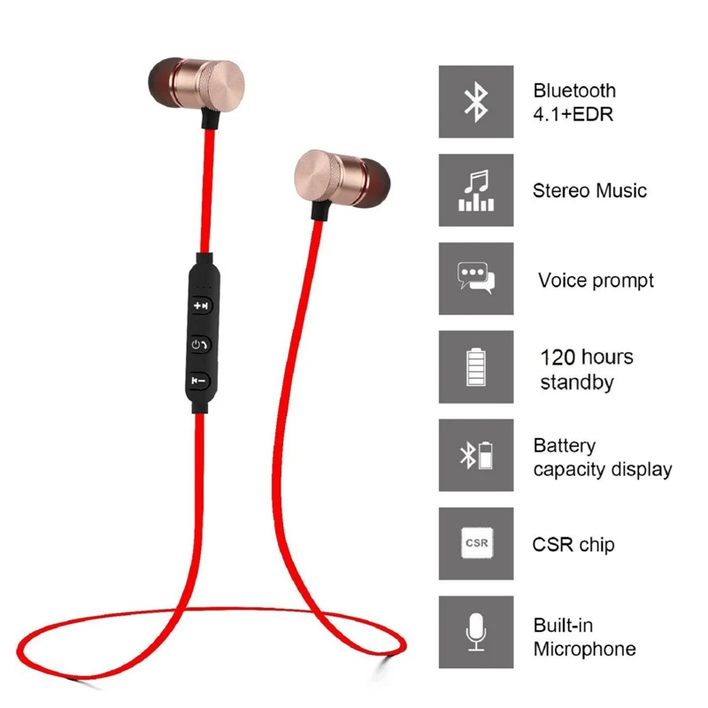 Спортивные беспроводные Bluetooth наушники HIFI качество звука сабвуфер объемный звук голосовые подсказки длинный аккумулятор водонепроницаемый наушник