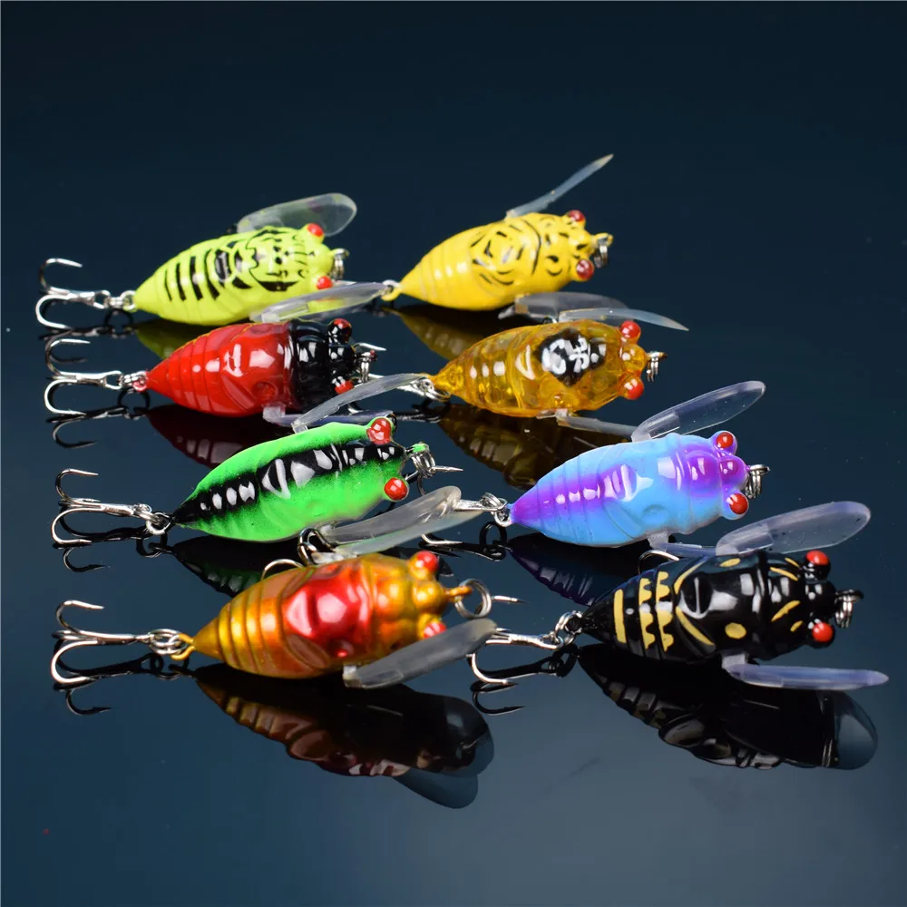 Señuelo de la pesca de calidad superior 8 color 4 cm/6,4G tackle Cicada Classic Minnow cebo de pesca peche crankbait pesca jerkbait Señuelo de la pesca de calidad superior 8 color 4 cm/6,4G tackle Cicada Classic Minnow cebo de pesca peche crankbait pesca jerkbait