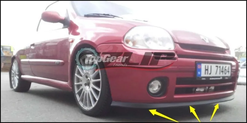 Lábios para Renault Saia para os Fãs de Topgear para Carro Deflector Pára Lábio Alpine Spoiler Dianteiro Tuning Ver - Body Kit Tira Gta 5 Saia abertura frontal