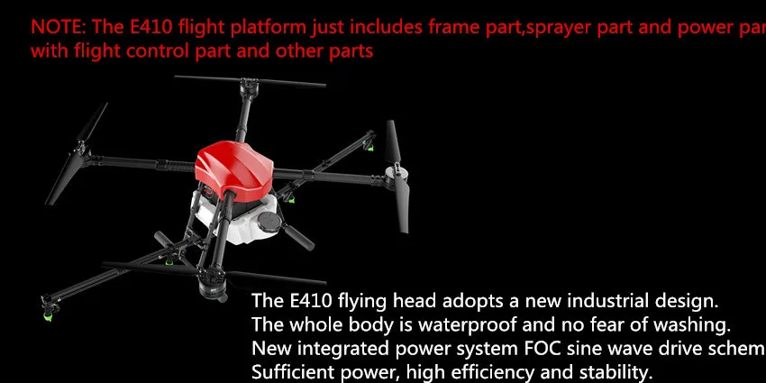 EFT 10 кг/10L E410 водонепроницаемый сельскохозяйственный распылитель Дрон 1300 мм Колесная база летная платформа складной БПЛА Квадрокоптер