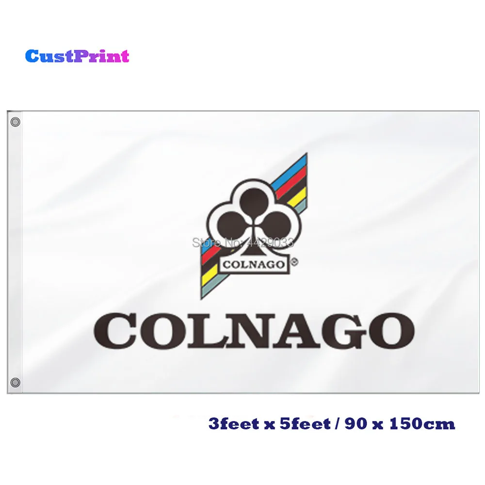 

CustPrint 3x5 Feet Italy Colnago Bike Flag Polyester Banner with 2 Grommets
