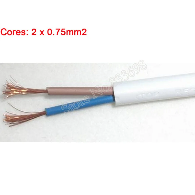 10M/Lot White Vintage Pendant Lamp Wire Lamp Light Electric Cable for