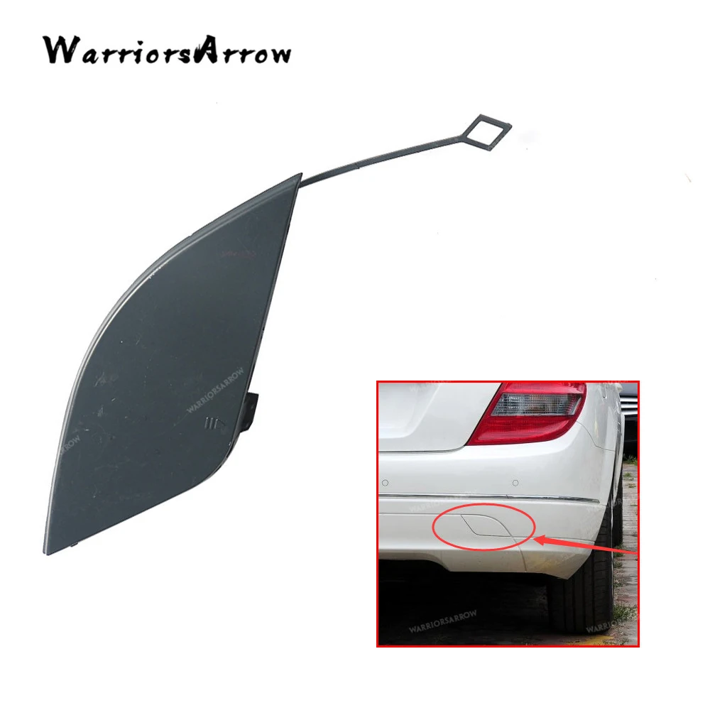 WarriorsArrow Unpainted Rear Bumper Tow Hook Cover Cap For Mercedes Benz C Class W204 C300 C280