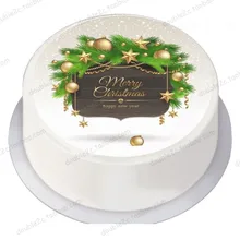 1 шт. Счастливого Рождества торт Топпер съедобная бумага украшения торта, вафельная бумага, рождественские вечерние поставки съедобный пирог инструменты для украшения
