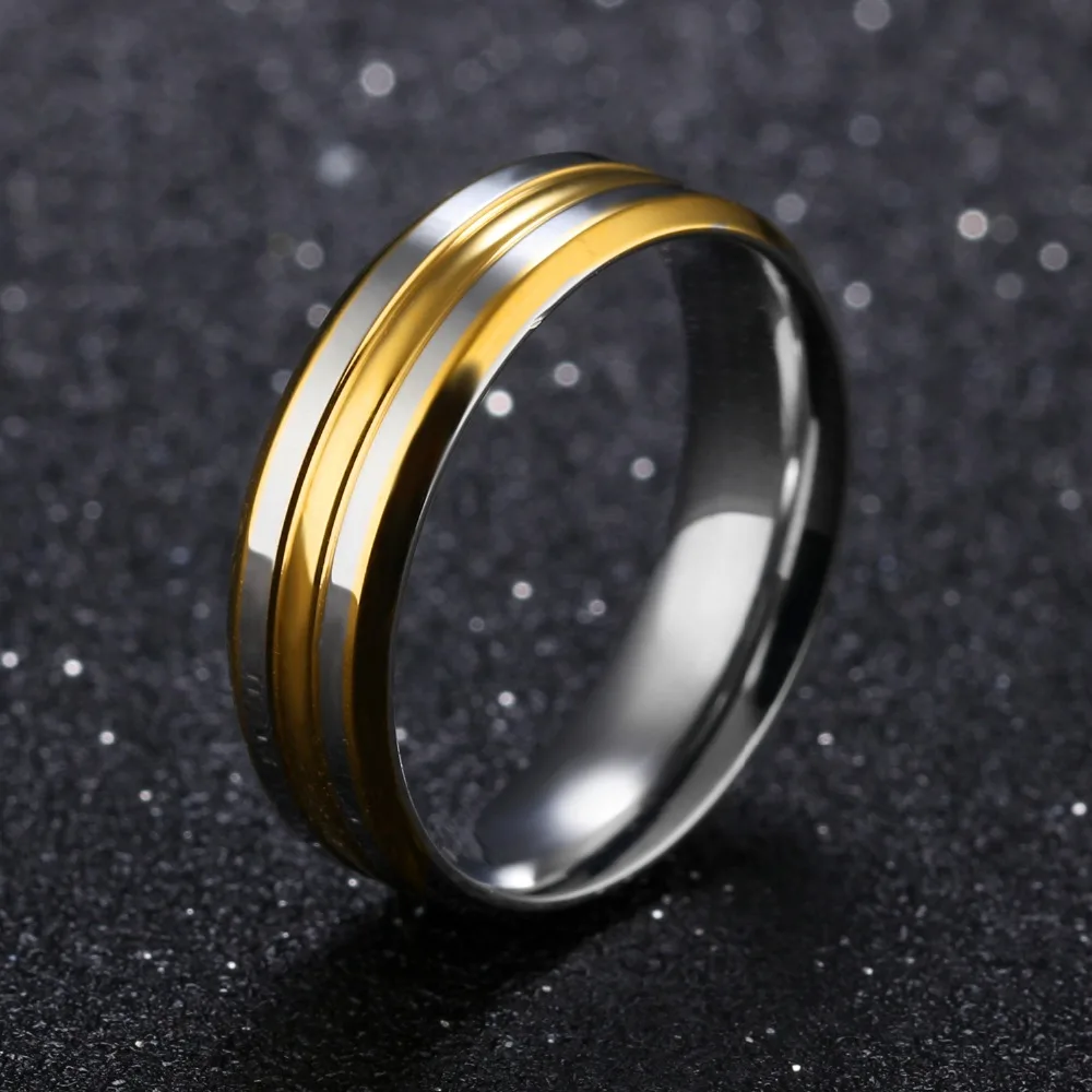 Trendy Male Rings High Quality Stainless Steel Strip for Men Boys