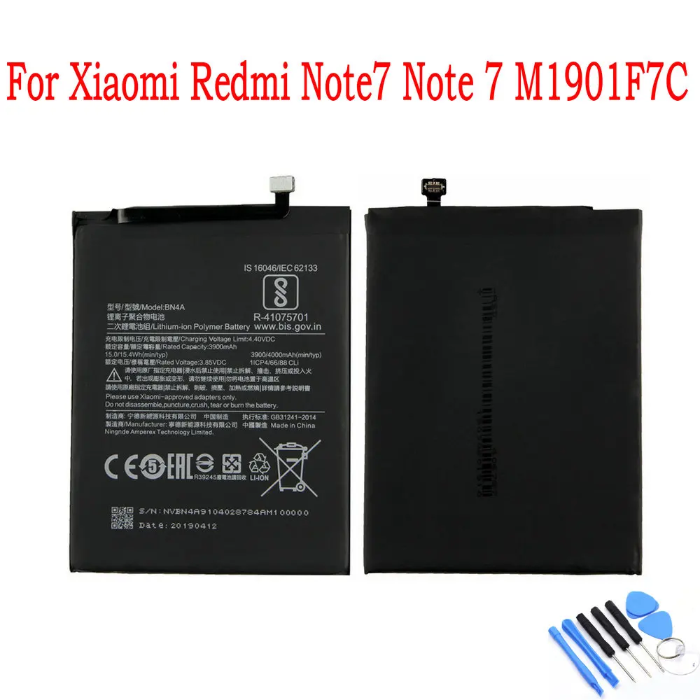 100% Новый оригинальный аккумулятор BN4A 4000 мАч для Xiaomi Redmi Note7 Note 7 M1901F7C | Мобильные