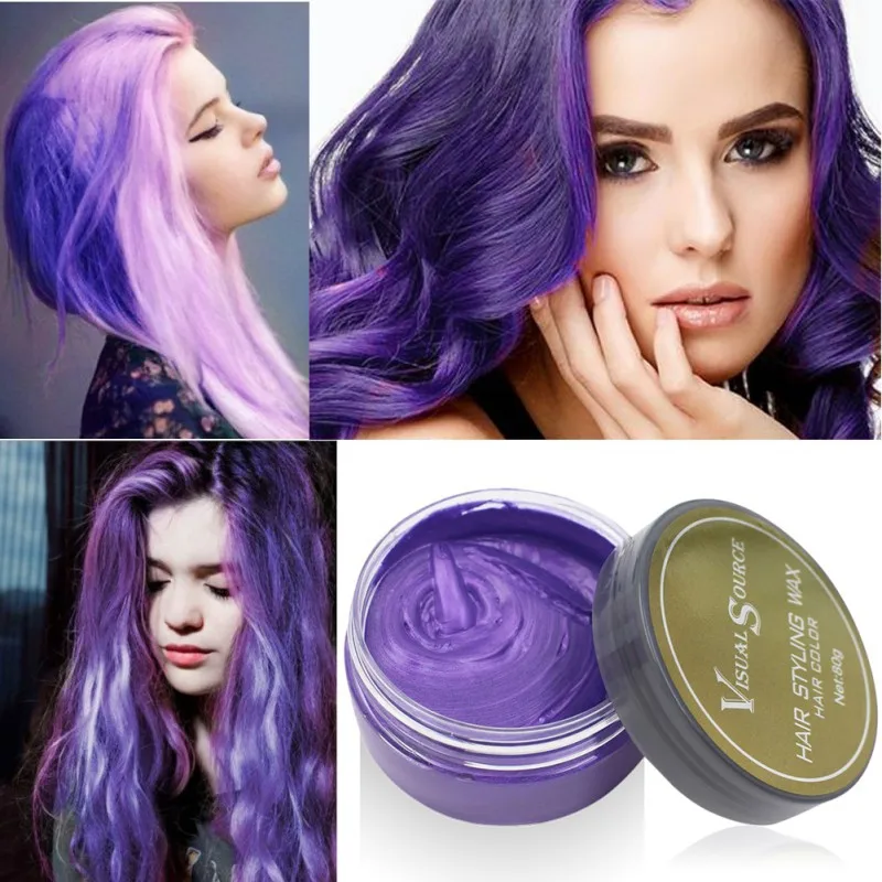 Non Toxic Grey Hair Wax Modeling Diy Hair Blue Red White Purple