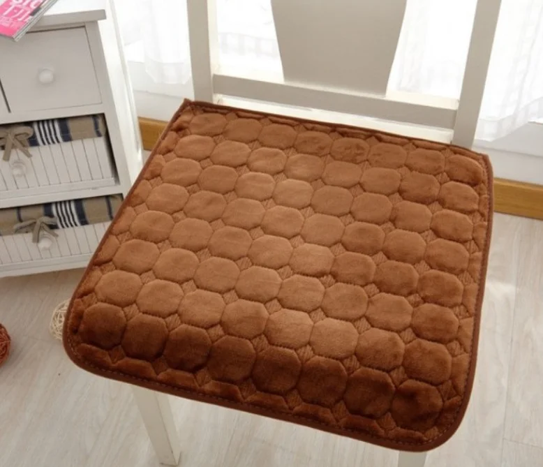 

2 Pcs All Seasons Plush Non-slip Mats Cushion Office Chair Thin Cafe Chair Cushion Pad For Home Decor Wholesale Computer LH677