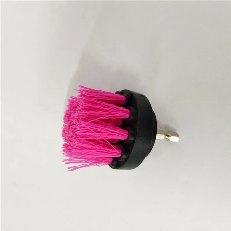 

2 inch size pink Electric Drill Brush Power Scrub Cleaning Kit Power Scrubber Brush Clean for Bathroom Surfaces dropshipping