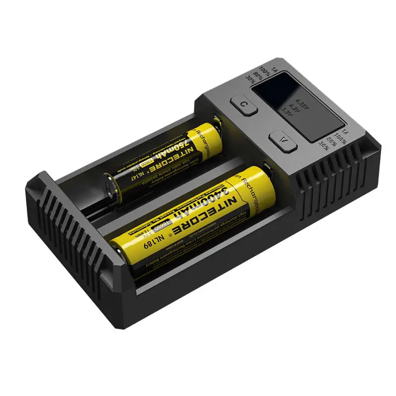 Новинка версия 1 шт. Nitecore Батарея Зарядное устройство для 16340 10440 AA AAA 14500 18650 26650 Батарея Зарядное устройство Nitecore I2 Зарядное устройство