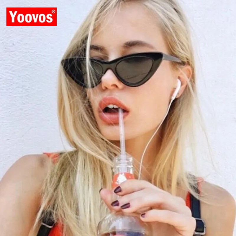 Женские солнцезащитные очки в стиле кошачий глаз Yoovos Винтажные Солнцезащитные