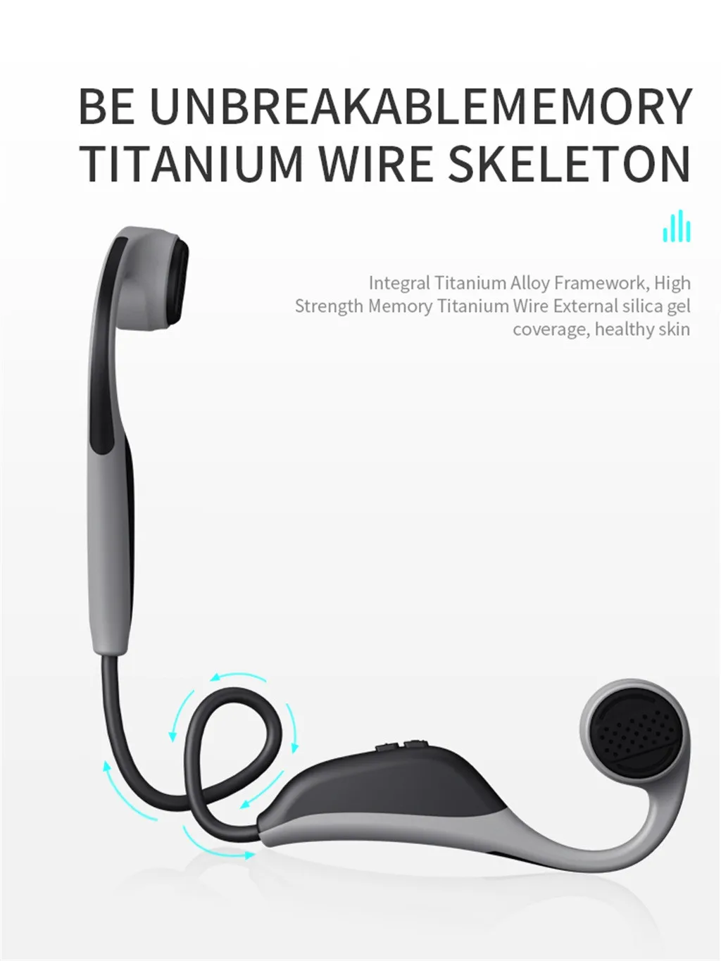 

Hot sale V9 Bluetooth 5.0 Wireless Headphones Bone Conduction Earphone Sport Headset For iPhone for Samsung