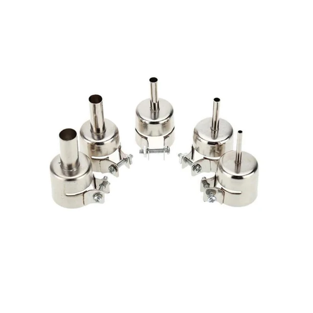 Heat Gun Handle + Five nozzle Hot Air Desoldering Gun Rework Soldering Station Hot Air Gun For YOUYUE/UYUE 858D+ 8586