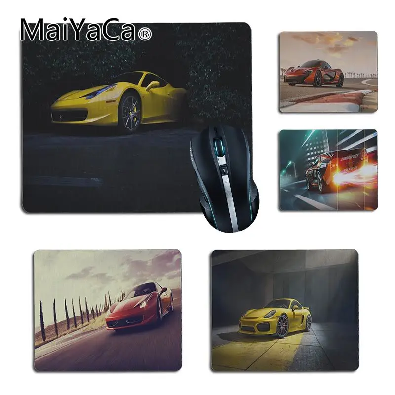

MaiYaCa Cool Yellow Sport Car Pattern Gamer Comfort small Mouse Mat Gaming Mouse pad Size for 25X29cm 18x22cm Gaming Mousepads