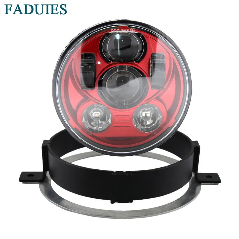Honda VTX 5 34 LED Chrome Headlight Kit with Bracket and Hardware - Plug and Play - Daymaker (5) 1