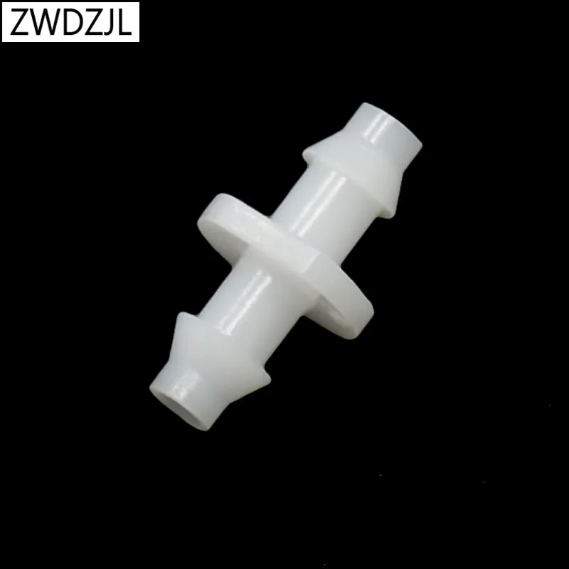 

1/4" irrigation hose connector 4/7 Garden hose 2-way barbed connector irrigation adapter 100pcs