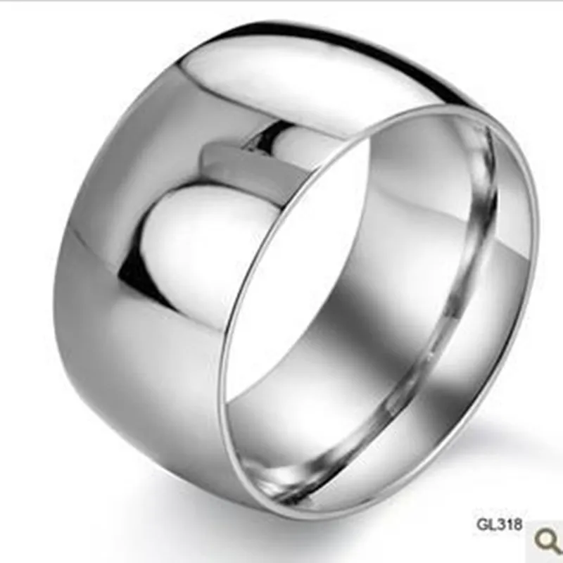 

N318 Fashion Men's 316L Stainless Steel Ring Titanium Rings Supper Big Mirror Polished US Size 7-13 (10pcs/lot) Free shipping