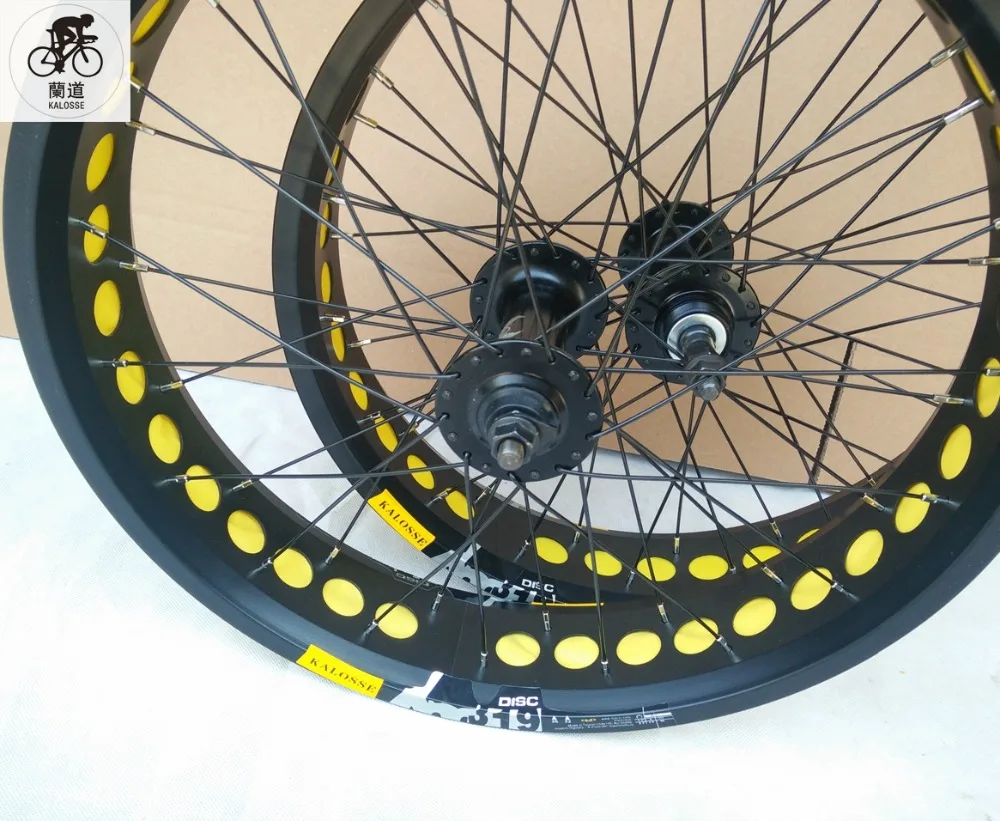 Perfect Kalosse  Sports equipment Fat bike wheels  Snow/beach wheel 20er  20*4.0 , 7/8/9/10S cassette  F135/ R190mm hubs , DIY colors 4