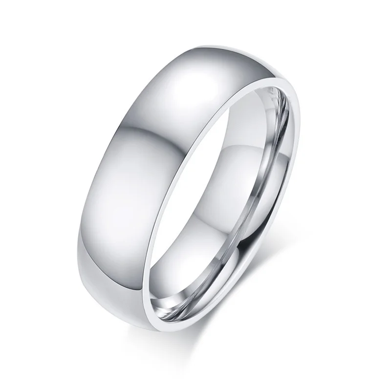 Vnox, простые обручальные кольца из нержавеющей стали, кольцо для женщин, мужчин, никогда не выцветает, серебряное, женское, классическое, обручальное, персонализированное - Цвет основного камня: 1 piece for men