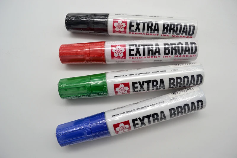 Япония Сакура маркер ручка Экстра широкие перманентные чернила Маркер XJGK 6 мм 8 видов цветов поп металлический маркер 1 шт