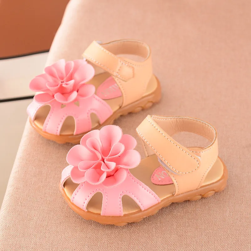 Детская обувь; популярные модели; сандалии для девочек; bebe; мягкая Летняя обувь принцессы; красивые женские сандалии с цветами; Baotou - Цвет: Pink