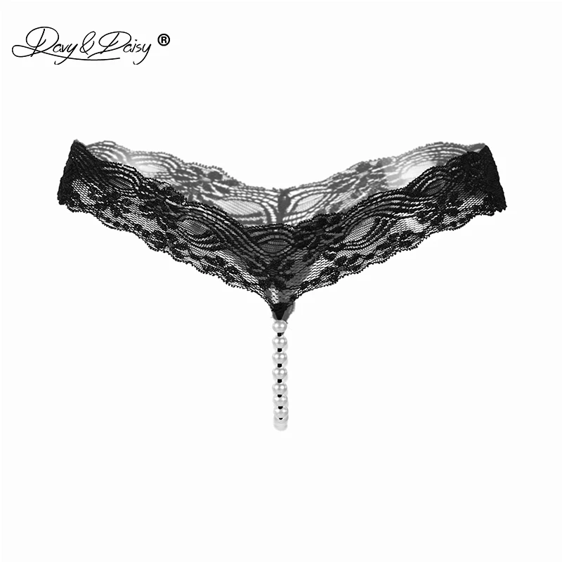 DAVYDAISY женское сексуальное нижнее белье кружевные трусики с бусинами без косточек