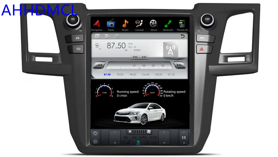 Excellent Car PC PAD Tesla Style Multimedia Player Android 7.1 GPS For Fortuner Revo Auto A/C Edition 2004 2005 2006 2007 2008 2009~ 2015 3
