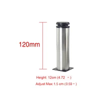 12 см Регулируемые нержавеющие мебельные подставки из стали шкаф стол диван кровать ноги мебель ноги