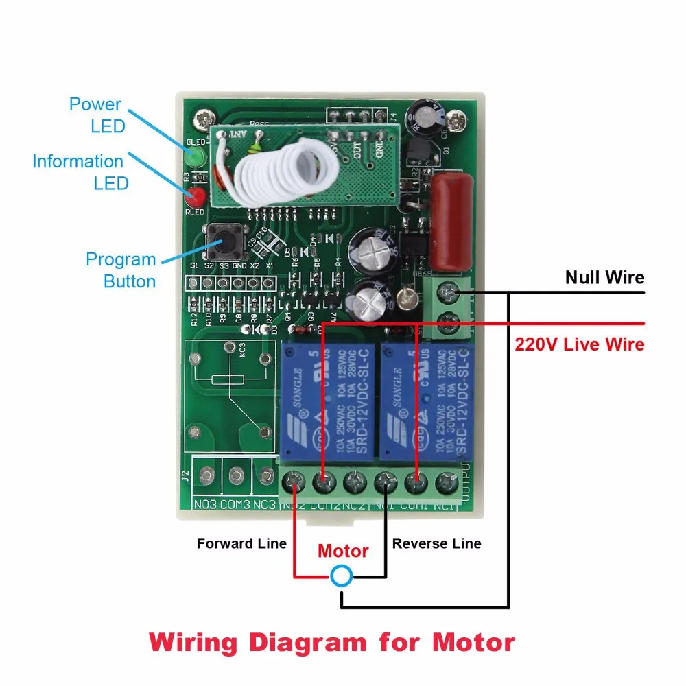 220V 2 Channel Diagram for Motor